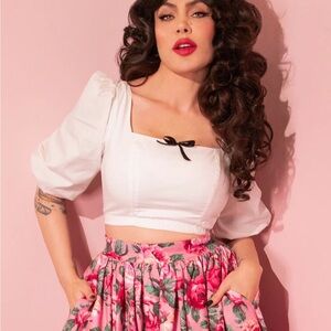 Vixen by Micheline Pitt white Darling crop top